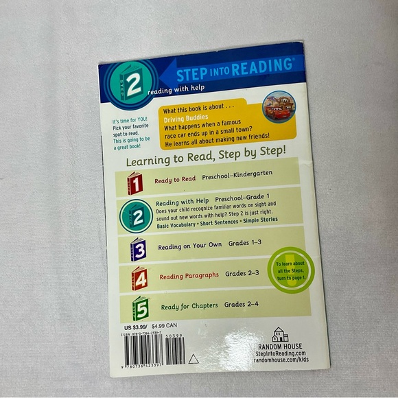 Step Into Reading Step 2 Disney Pixar Cars Driving Buddies Paperback Book - Picture 2 of 5